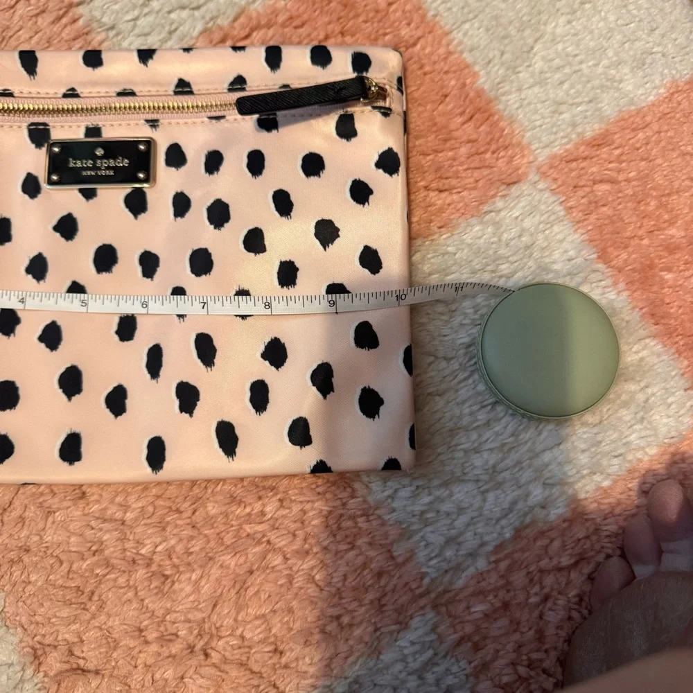 Kate Spade Black and Cream Polka Dot Pouch